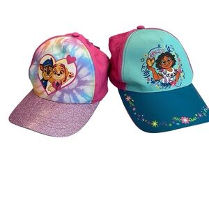 Paw Patrol (NWT) and Encanto girls adjustable hat - Pink and Blue (2 hats total)